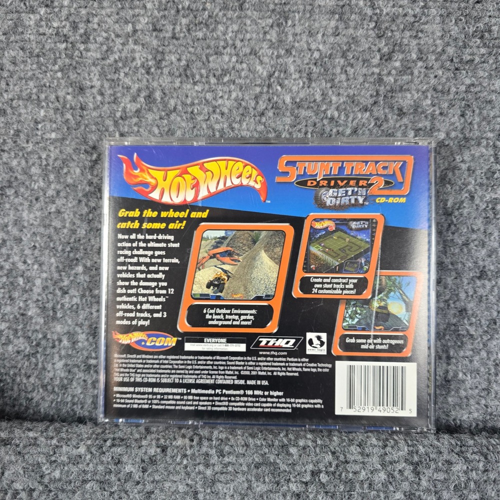 Hot Wheels Stunt Track Driver 2 Get N Dirty PC CD ROM Game - Picture 2 of 4